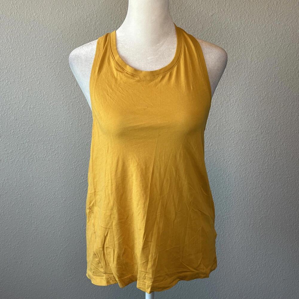 Anthropologie Racer Back Cotton Tank Top Yellow Size XS